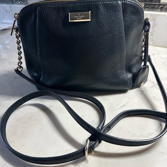 kate spade Handbags - Kate Spade Black Crossbody Bag with Gold Accents